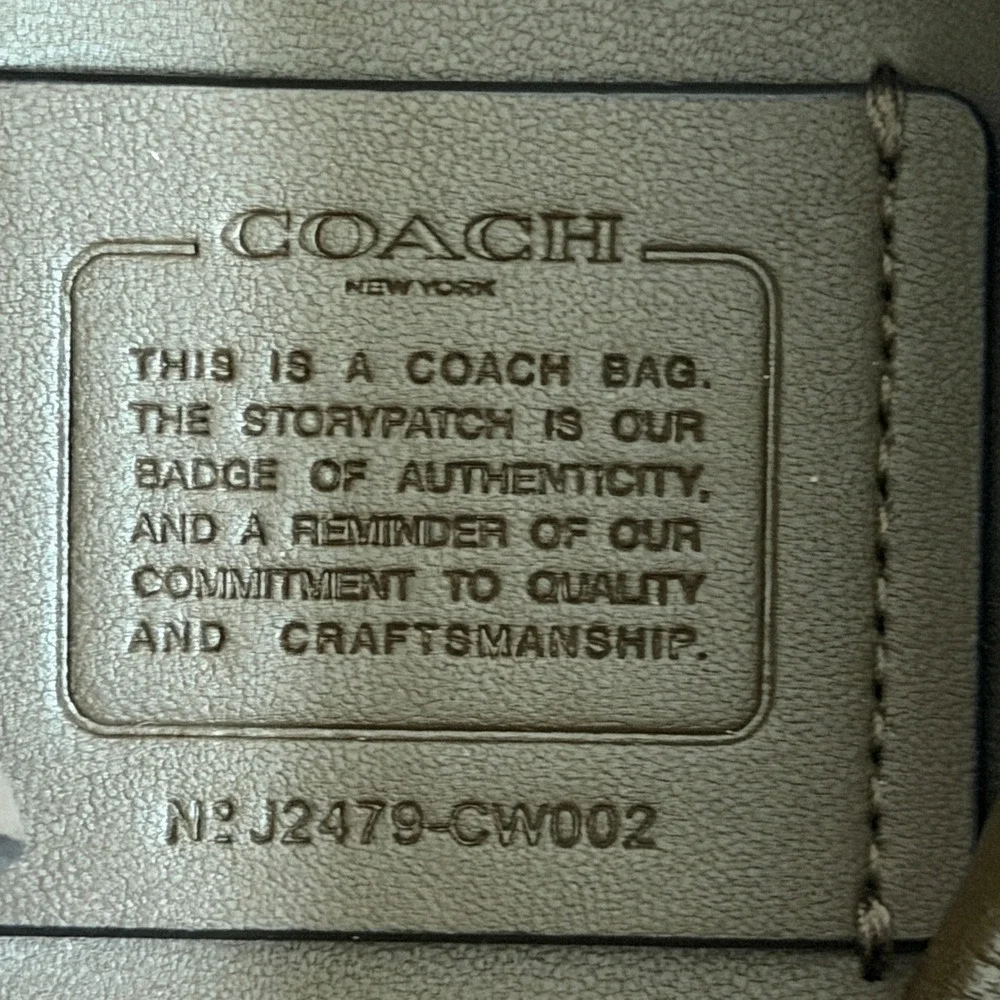 Coach Hadley Bucket Bag Polished Pebble Leather Dark Stone Brown Womens Handbag